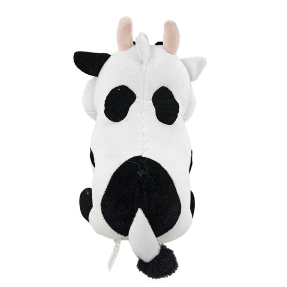 Nanco Cow Plush 2003 White Black Smooth Texture 10 in Tall Stuffed Animal Toy - Picture 4 of 7